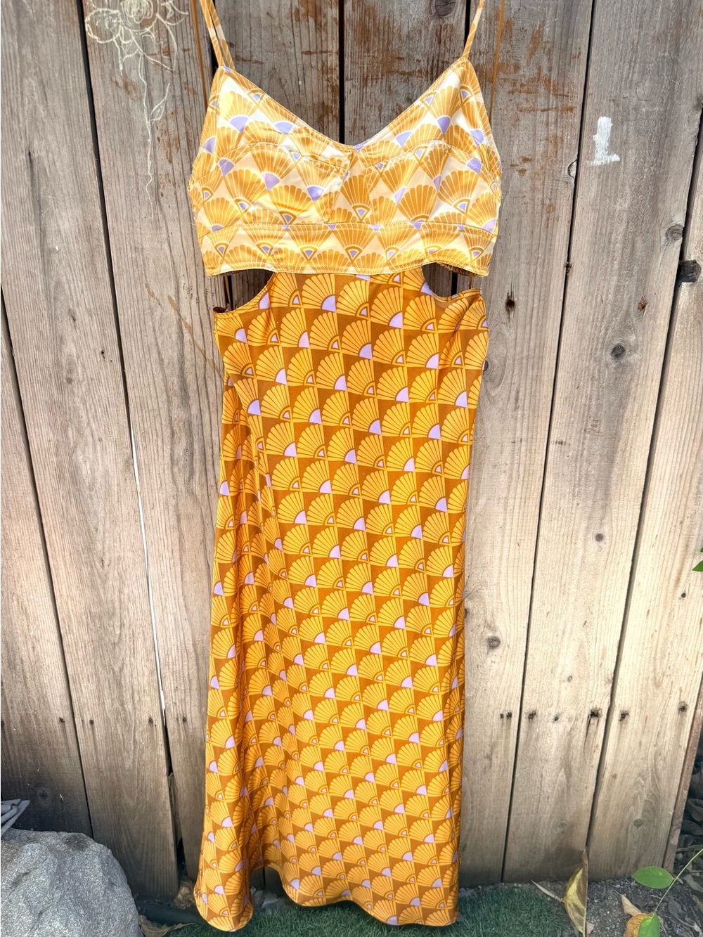 House of Harlow 1960 Celia Geometric Cutout Maxi Dress